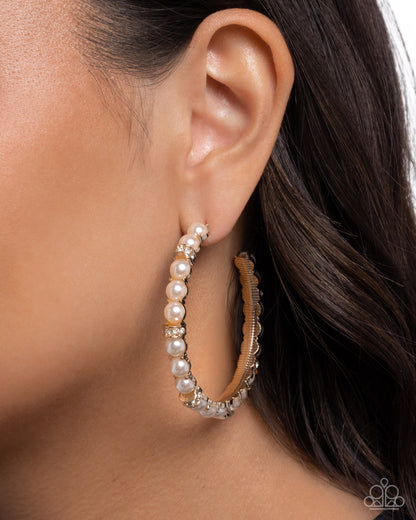 Classical Ballet - gold - Paparazzi earrings