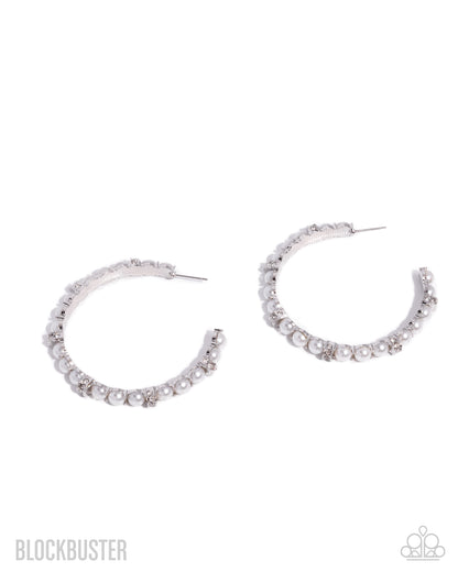 Classical Ballet - white - Paparazzi earrings