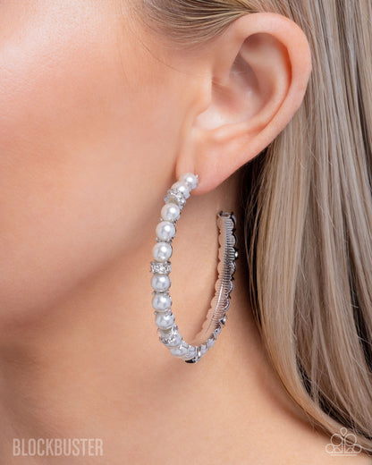 Classical Ballet - white - Paparazzi earrings
