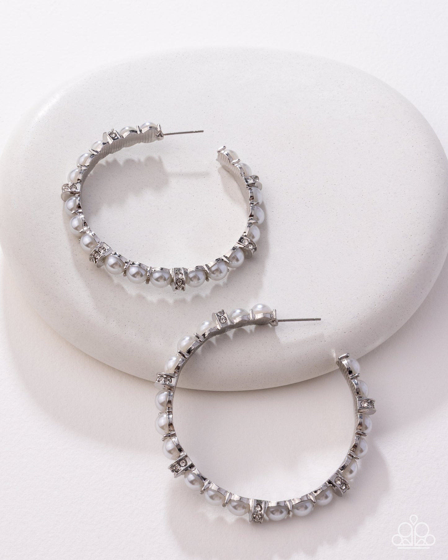 Classical Ballet - white - Paparazzi earrings