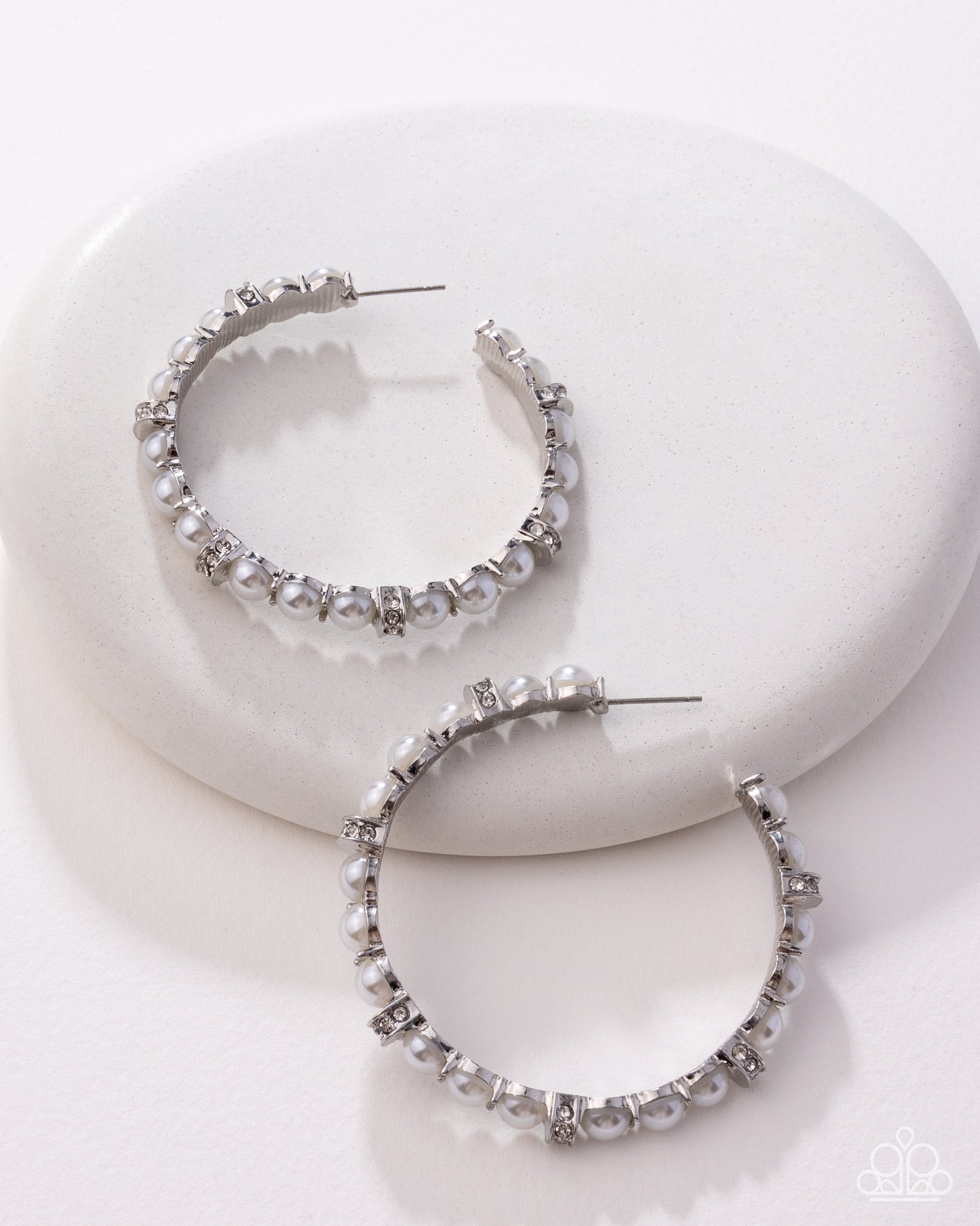 Classical Ballet - white - Paparazzi earrings