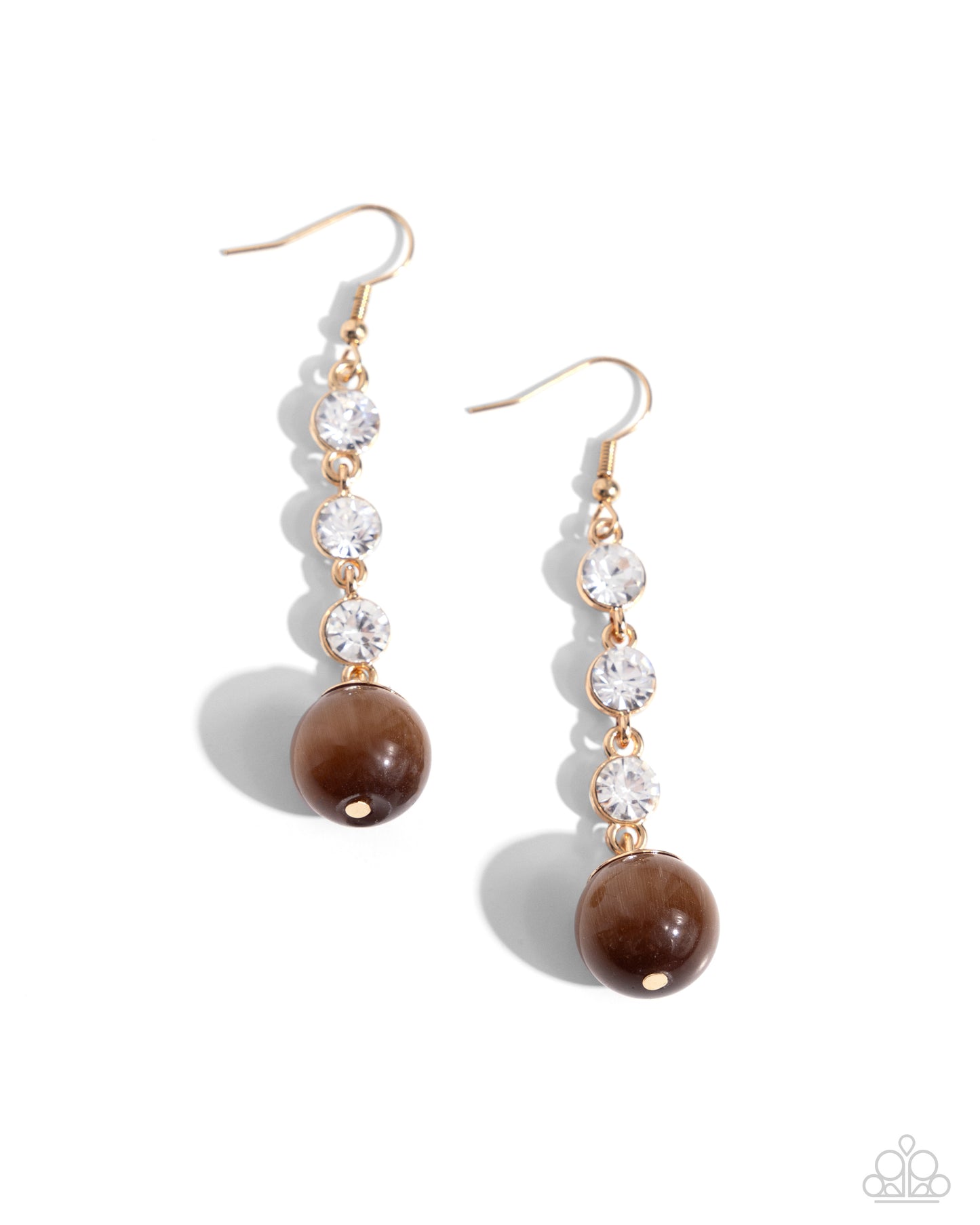 Classy Cadence - brown - Paparazzi earrings