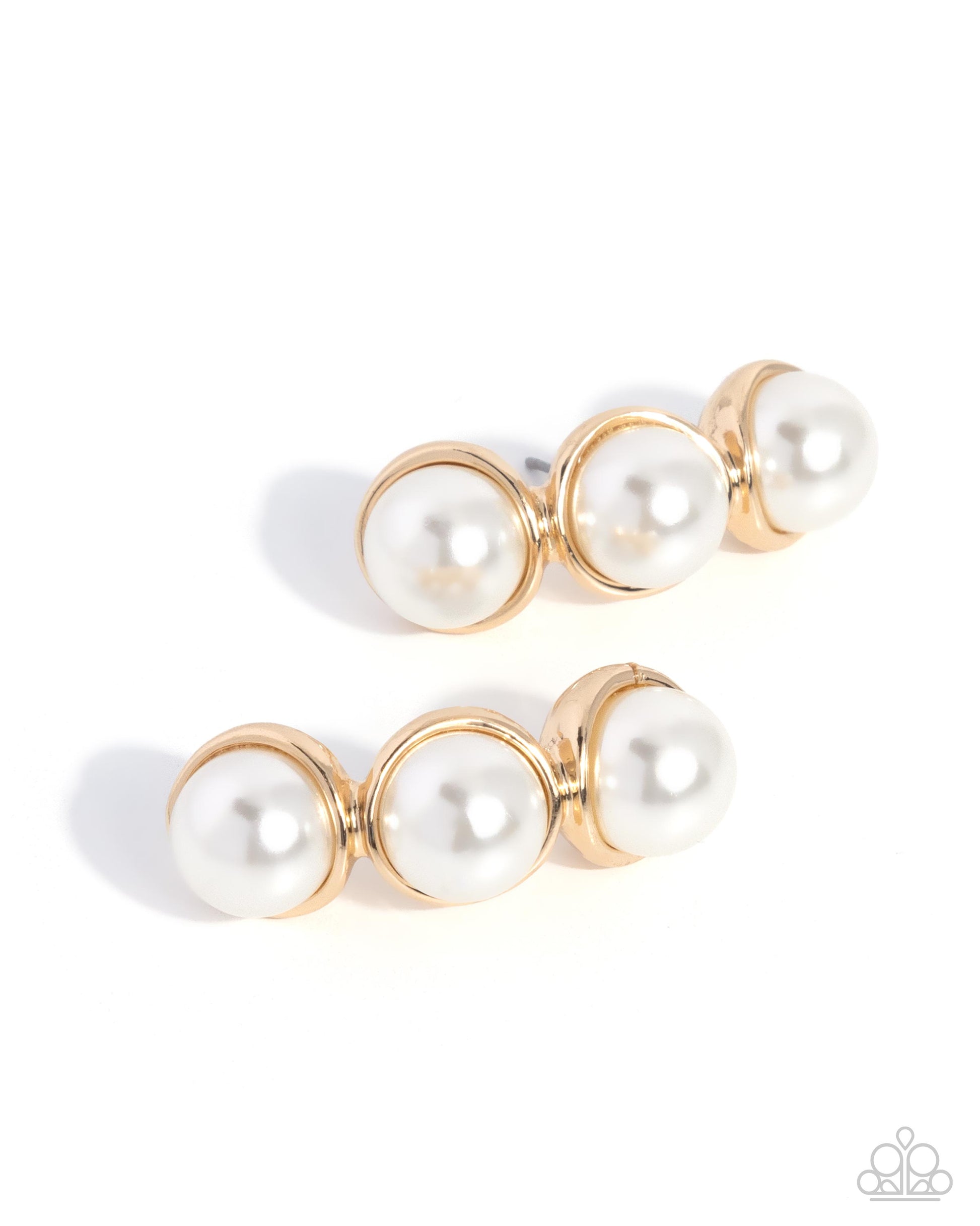Classy Cinderella - gold - Paparazzi earrings