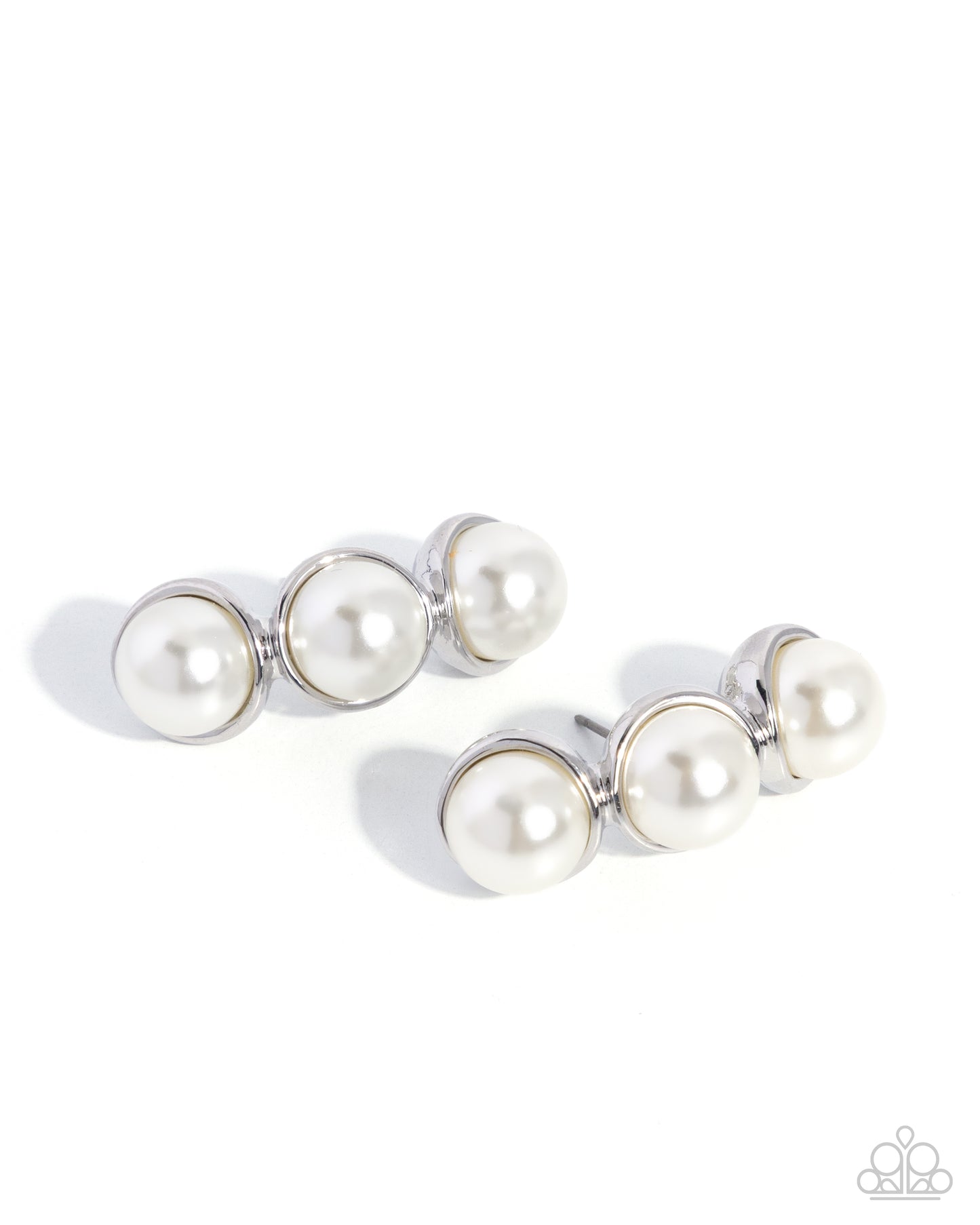 Classy Cinderella - white - Paparazzi earrings