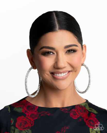 Classy Condition - white - Paparazzi earrings