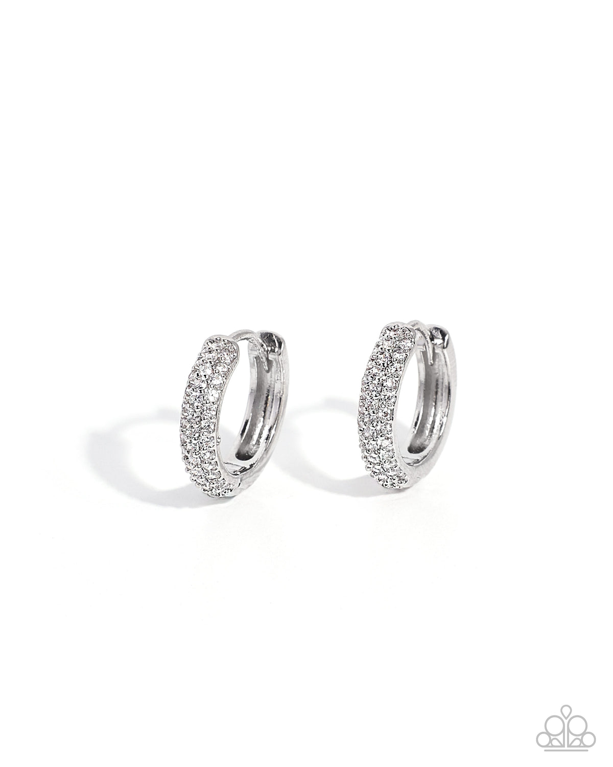 Classy Contrast - white - Paparazzi earrings