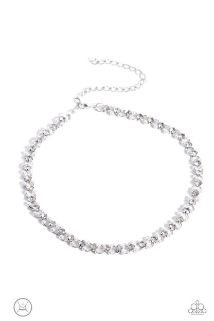 Classy Couture - white - Paparazzi necklace