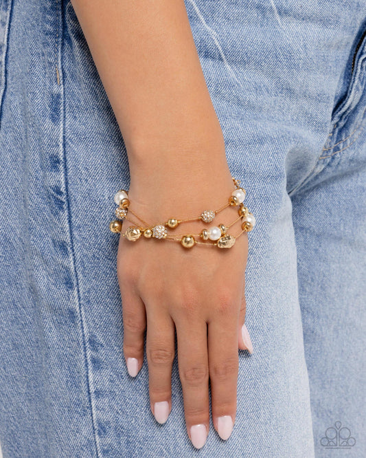 Classy Cruise - gold - Paparazzi bracelet