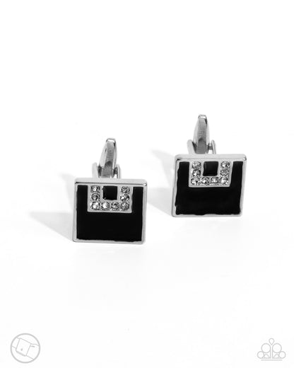 Classy Cuff Links - black - Paparazzi MENS cufflinks