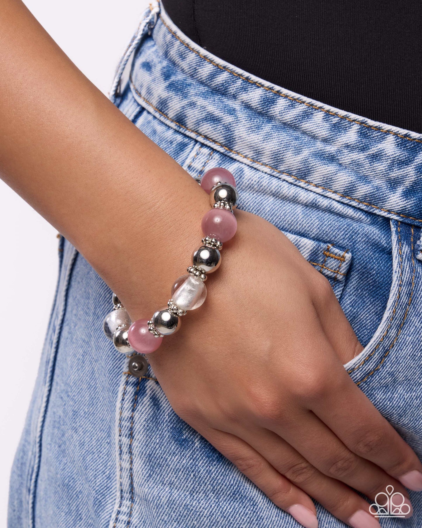 Clear Conviction - pink - Paparazzi bracelet