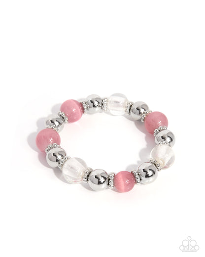 Clear Conviction - pink - Paparazzi bracelet