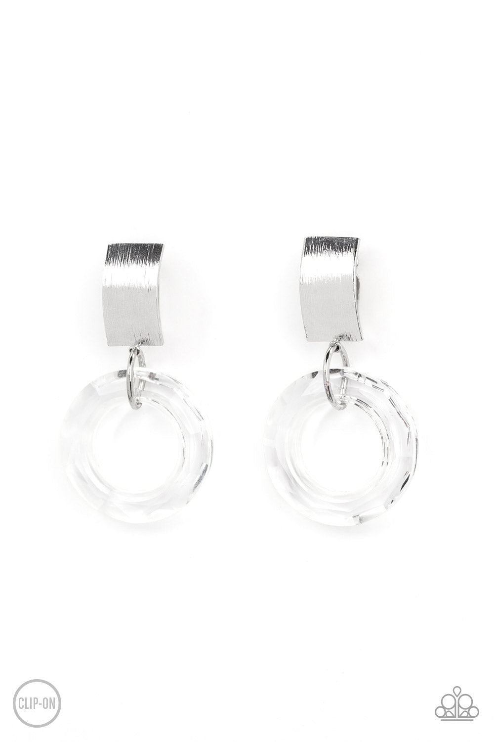 Clear Out! - white - Paparazzi CLIP ON earrings