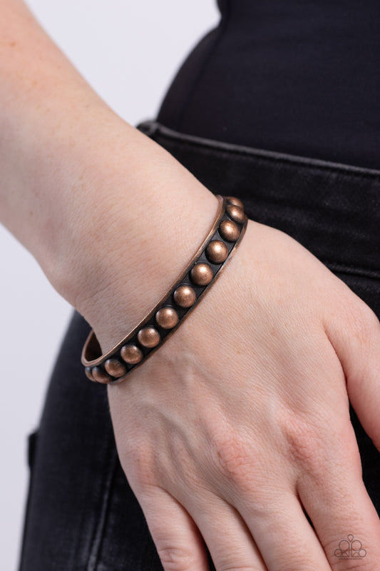 Clear as STUD - copper - Paparazzi bracelet