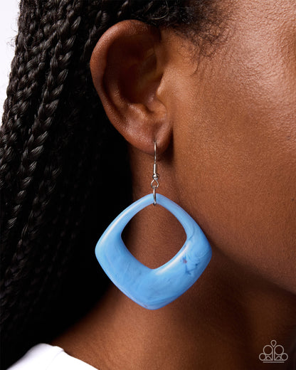 Close Coloring - blue - Paparazzi earrings
