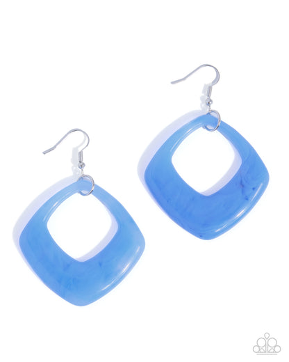 Close Coloring - blue - Paparazzi earrings
