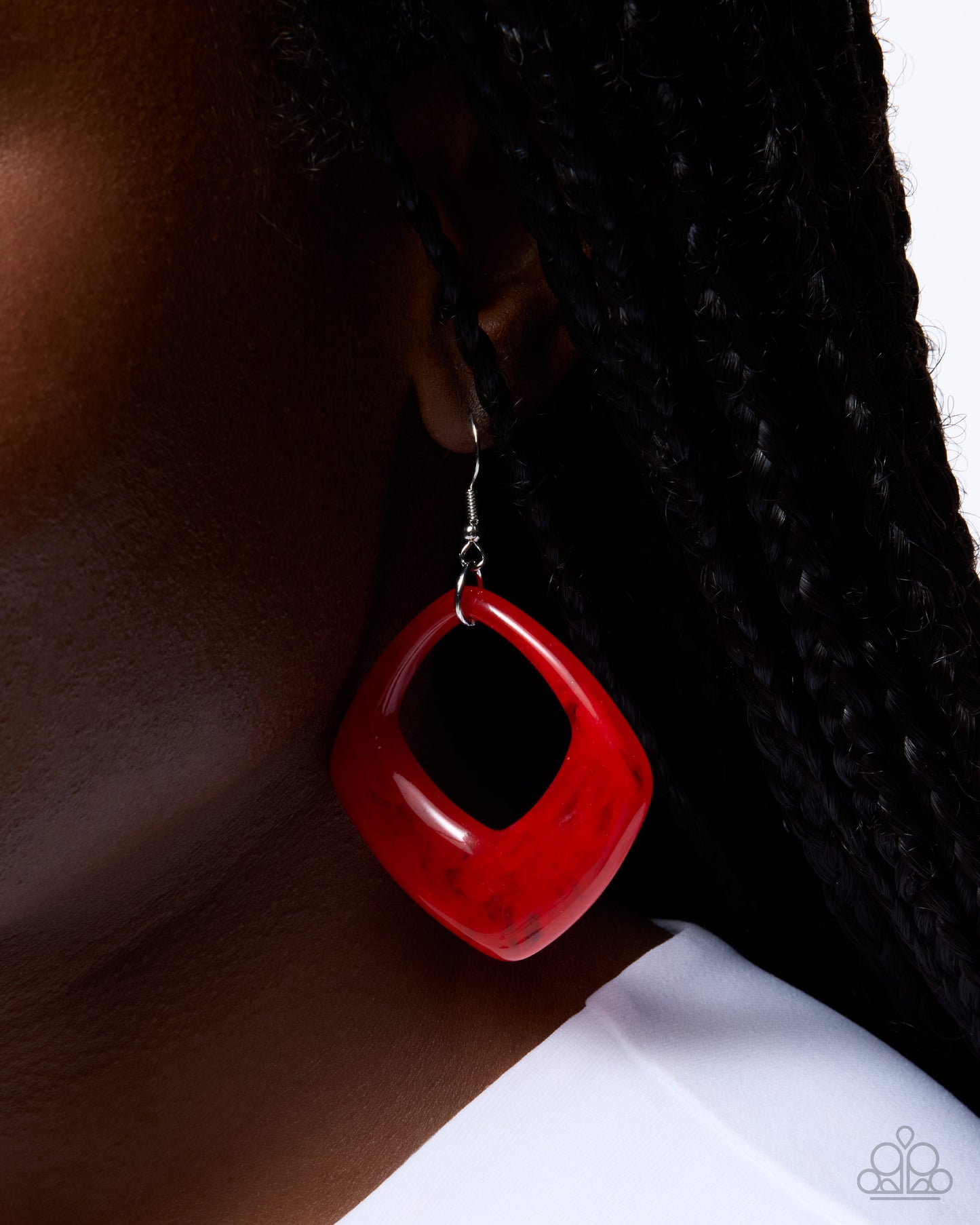 Close Coloring - red - Paparazzi earrings