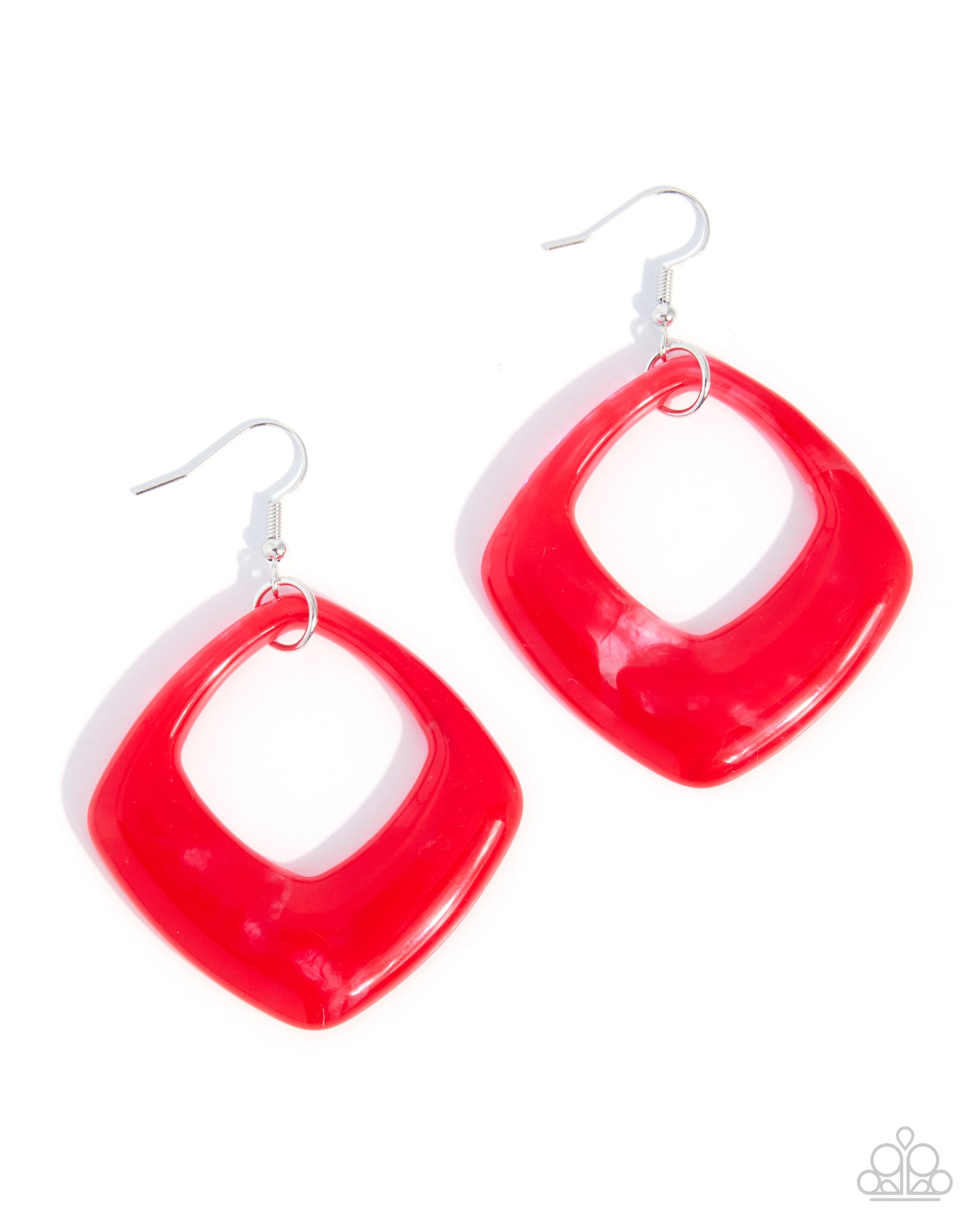 Close Coloring - red - Paparazzi earrings