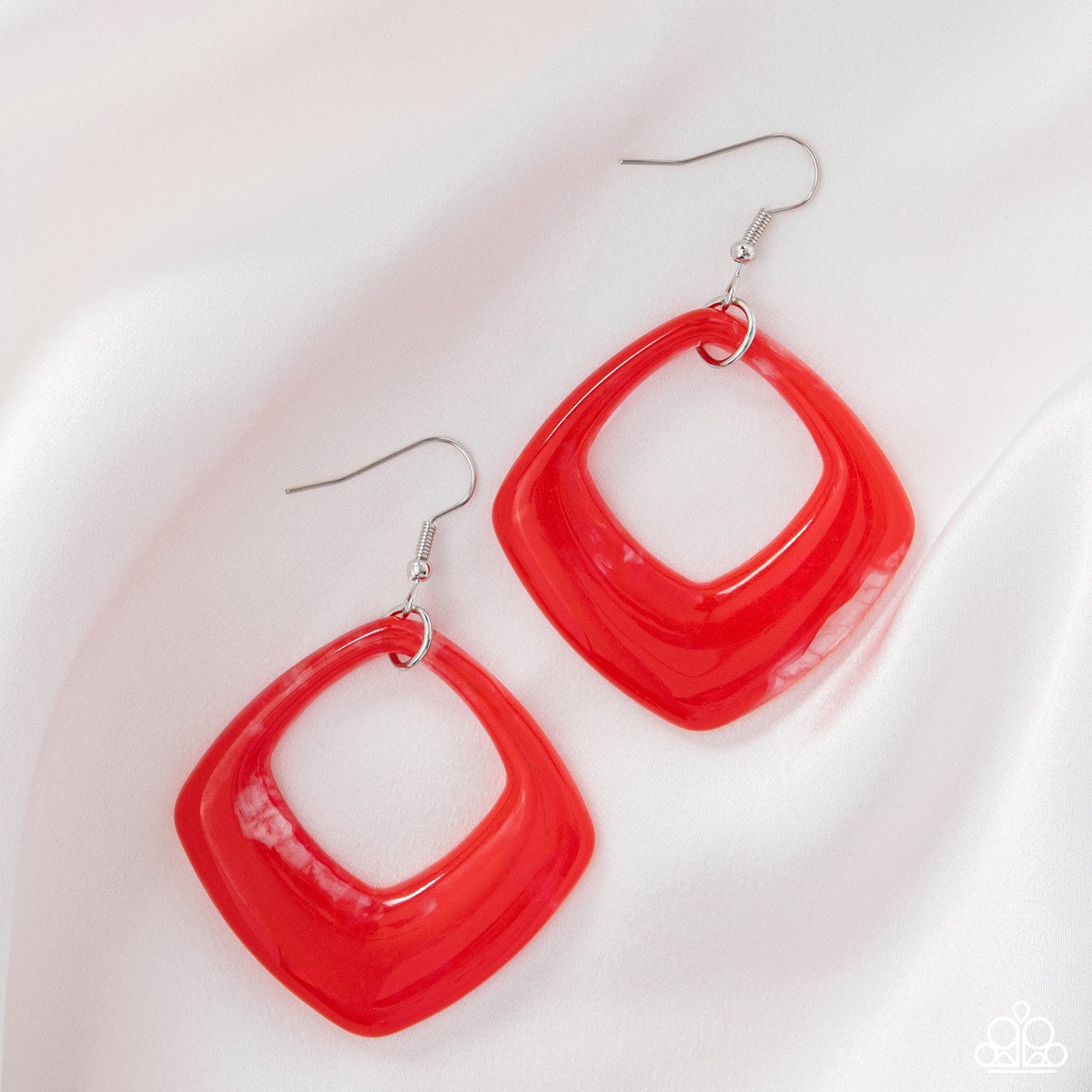 Close Coloring - red - Paparazzi earrings