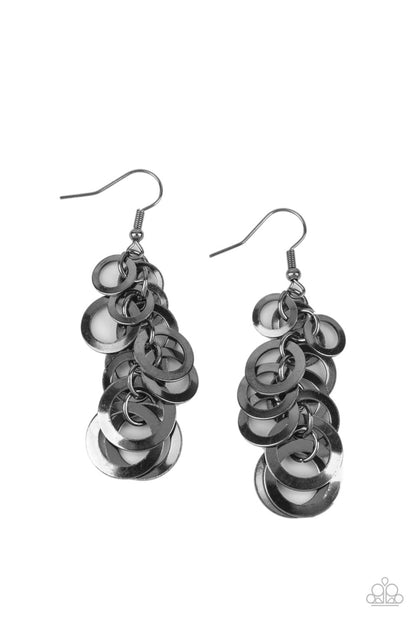 Closed Circuit Sass - black - Paparazzi earrings