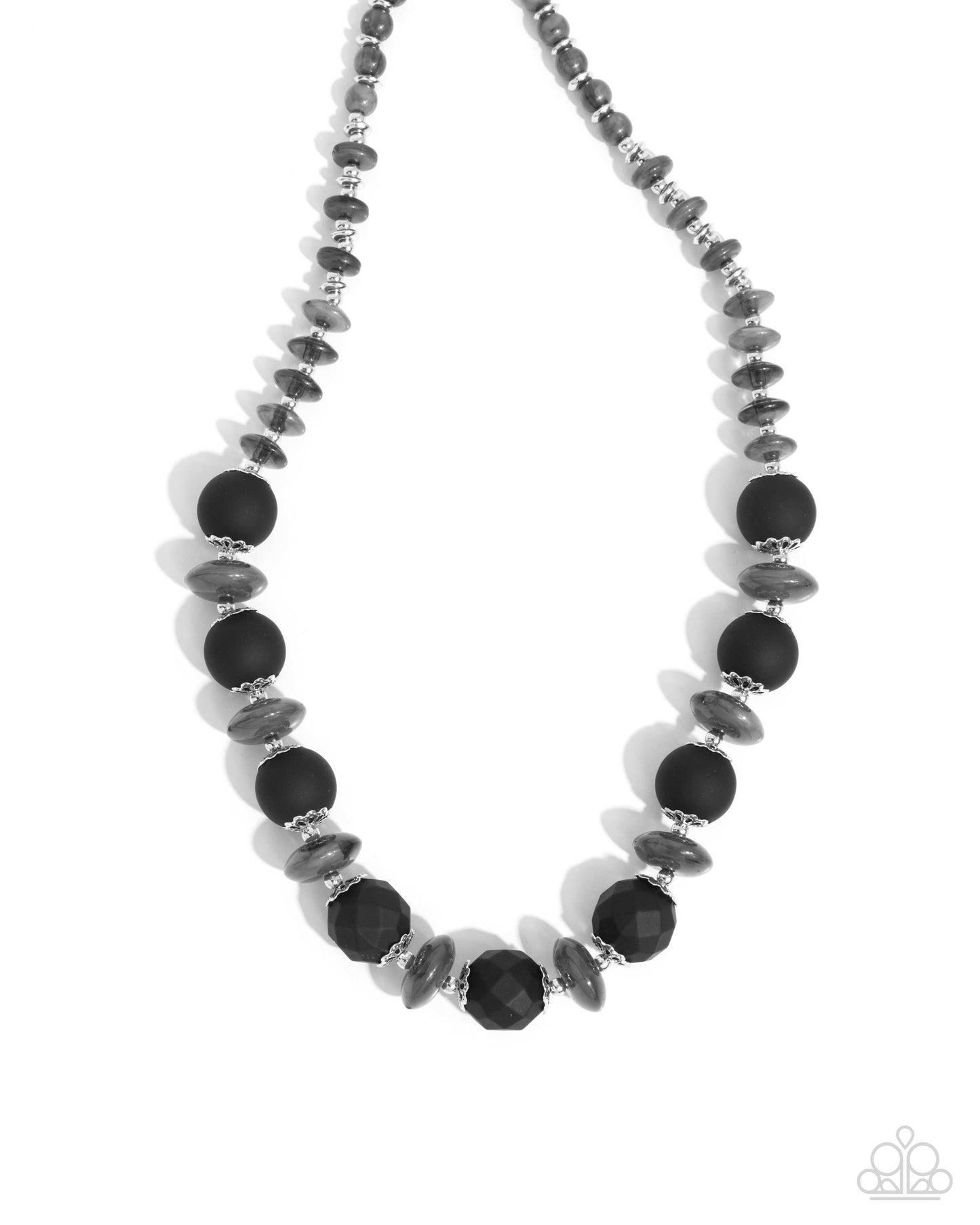 Cloudy with a Chance of CHARACTER - black - Paparazzi necklace