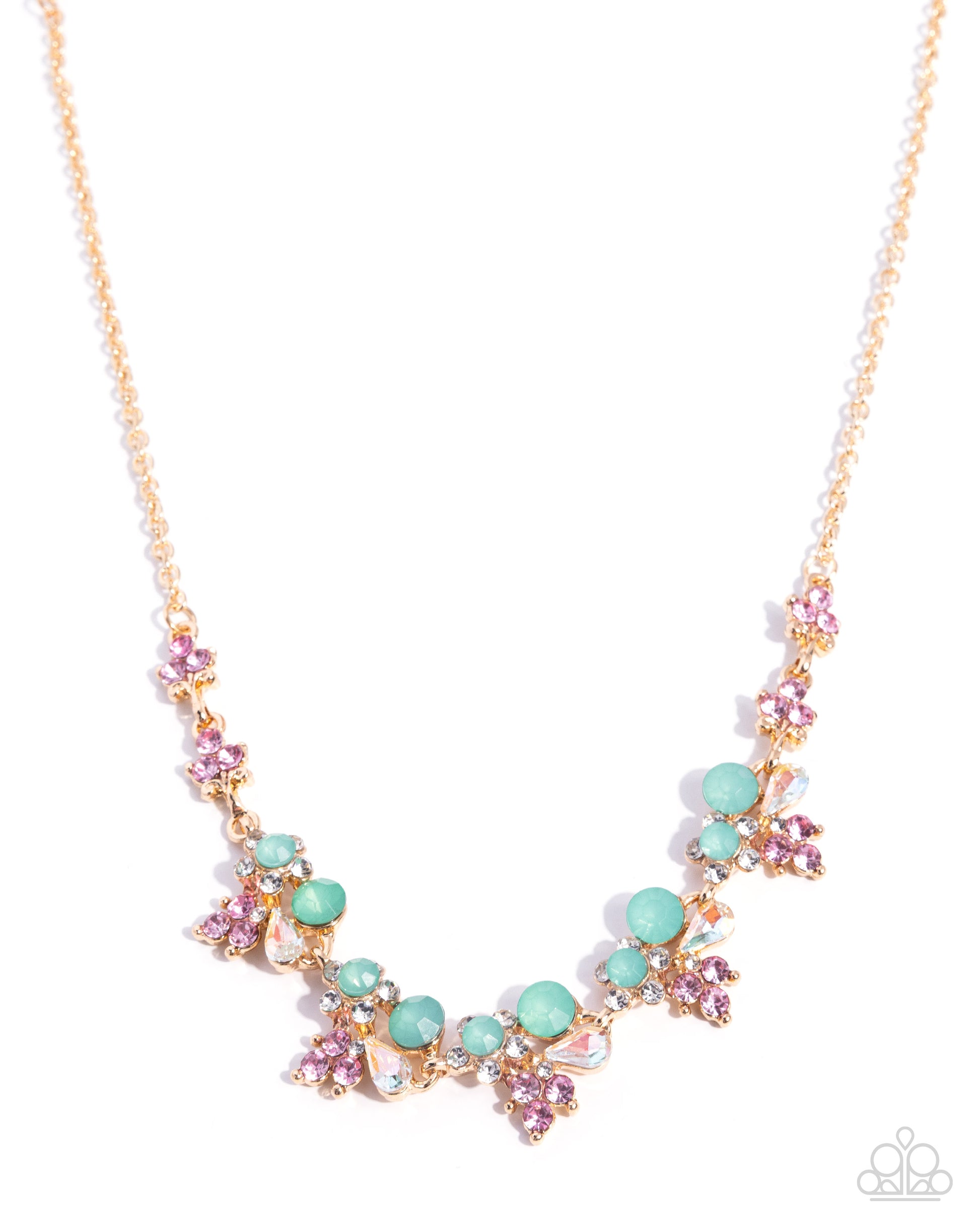 Clustered Cabaret - green - Paparazzi necklace