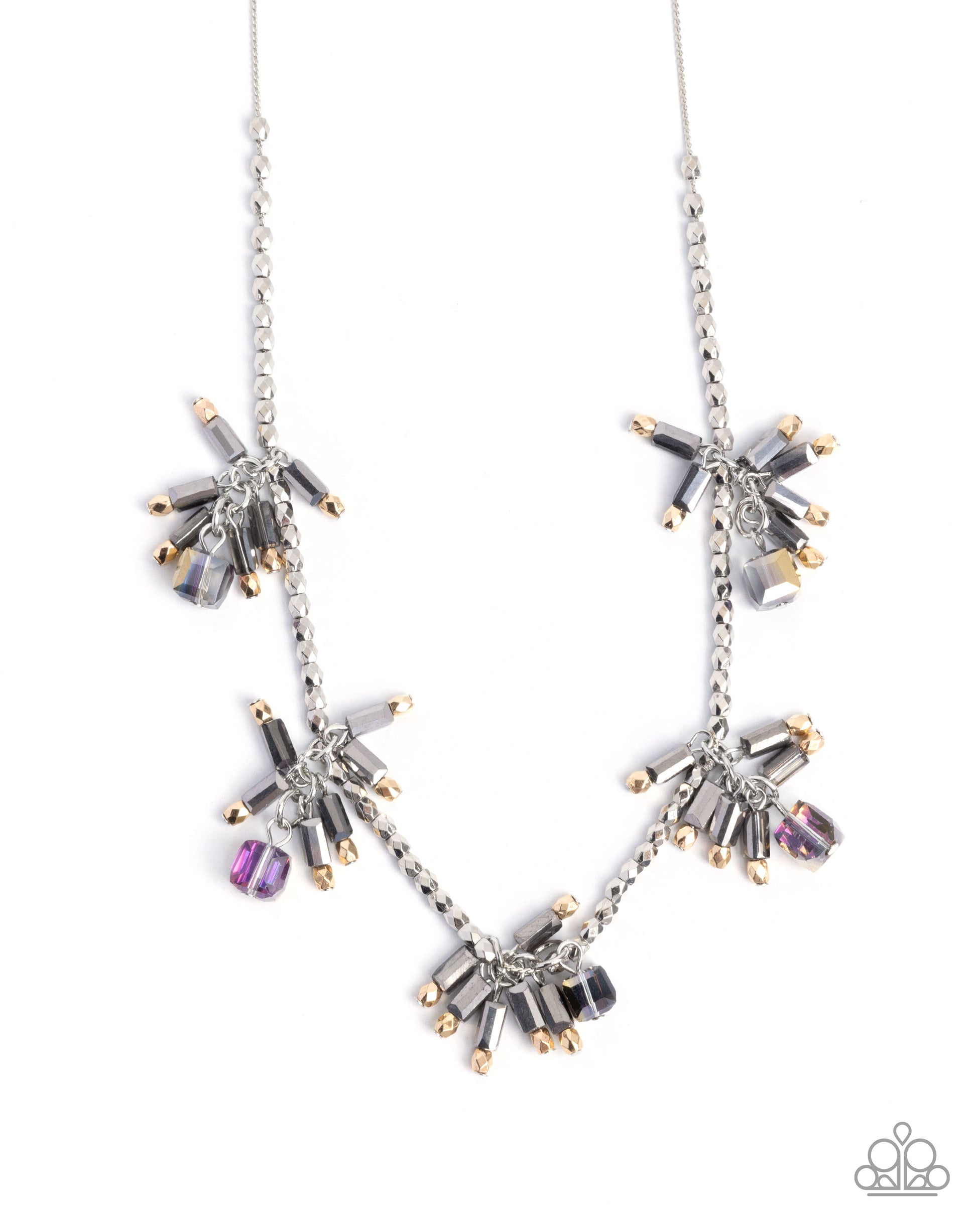 Clustered Campaign - silver - Paparazzi necklace