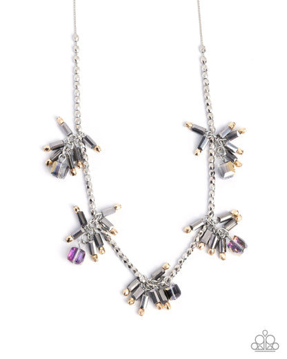Clustered Campaign - silver - Paparazzi necklace