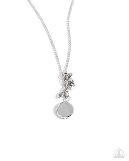 Clustered Candescence - silver - Paparazzi necklace