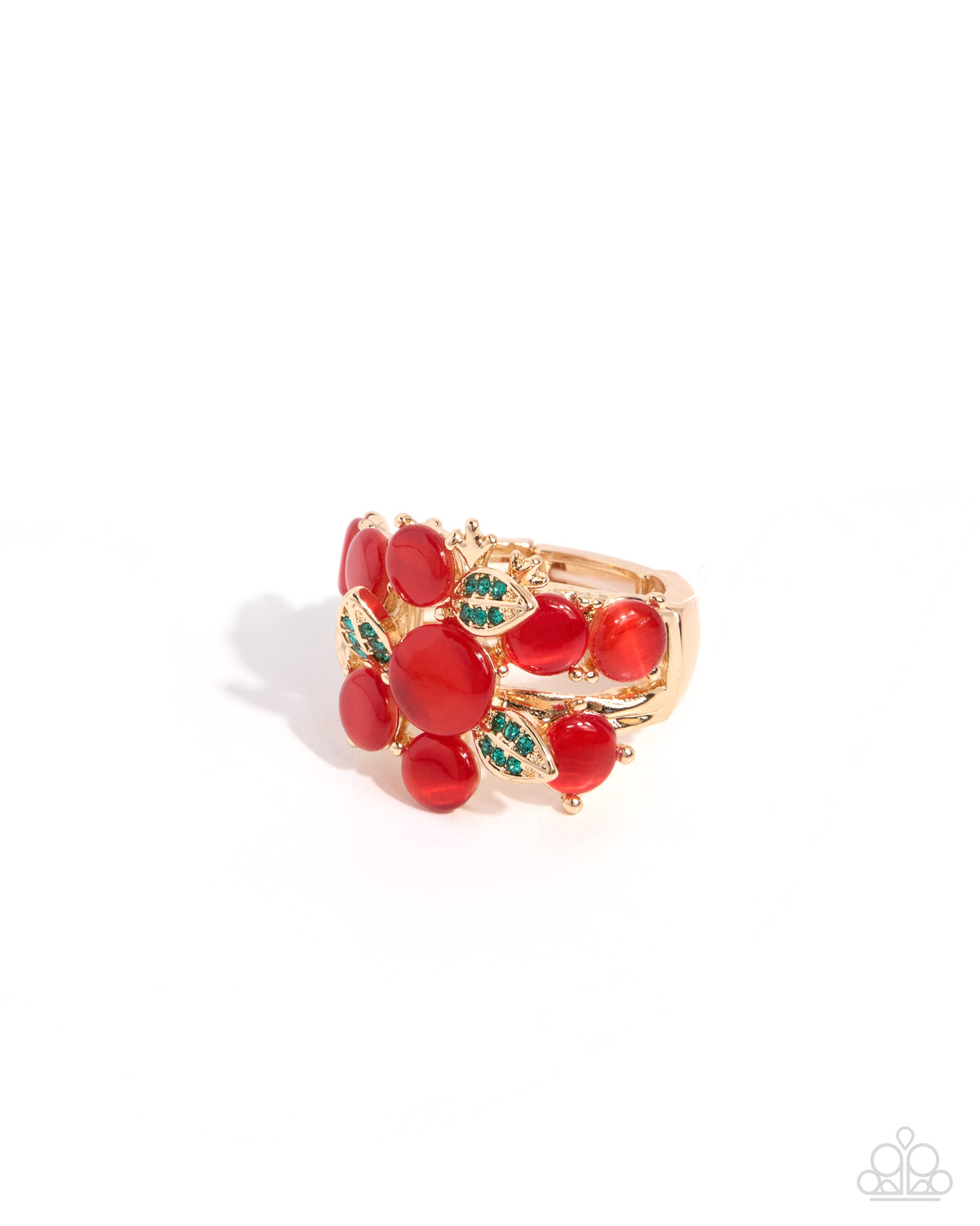 Clustered Color - red - Paparazzi ring