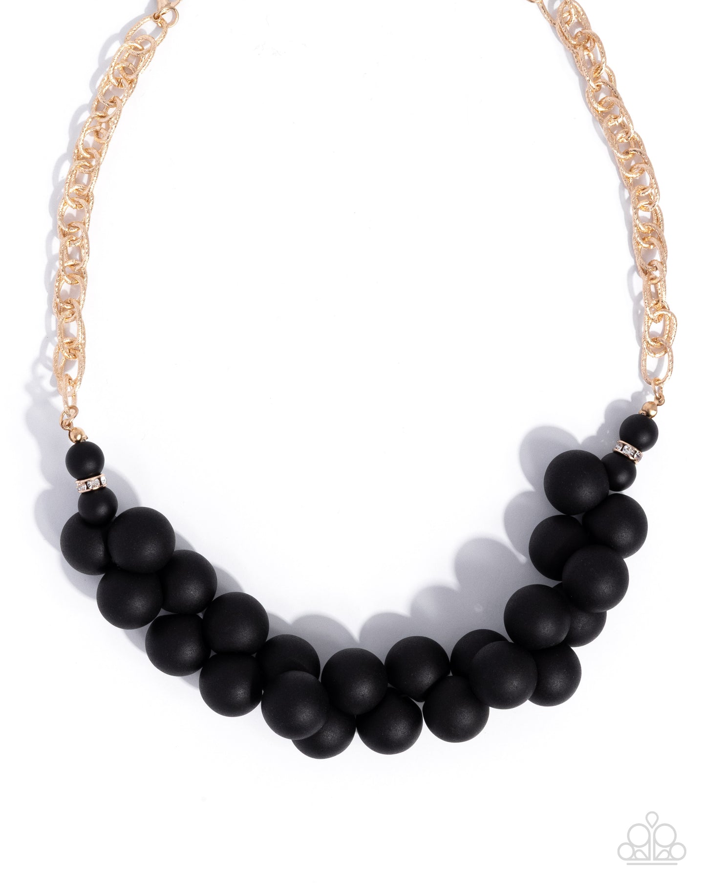 Clustered Court - black - Paparazzi necklace