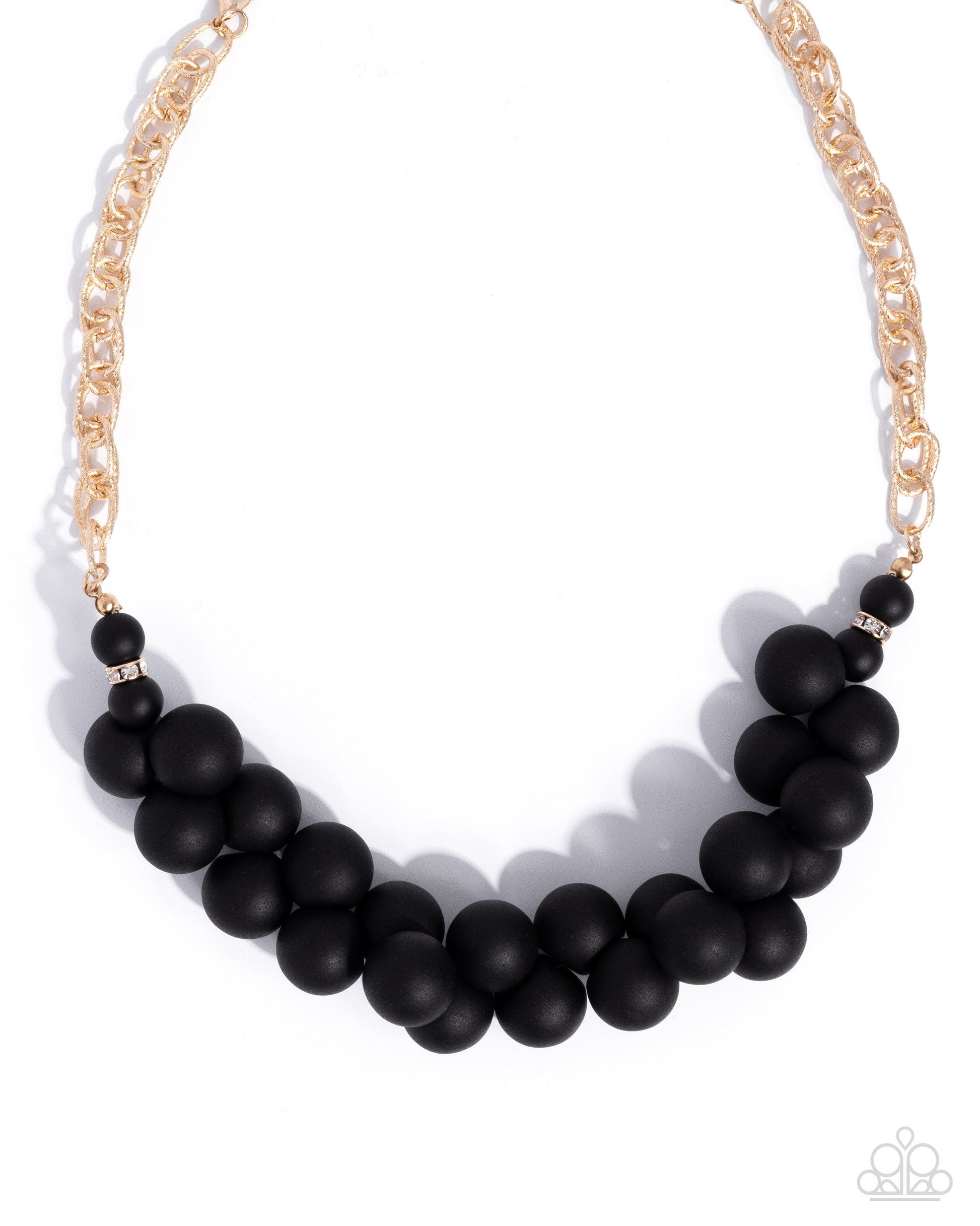 Clustered Court - black - Paparazzi necklace
