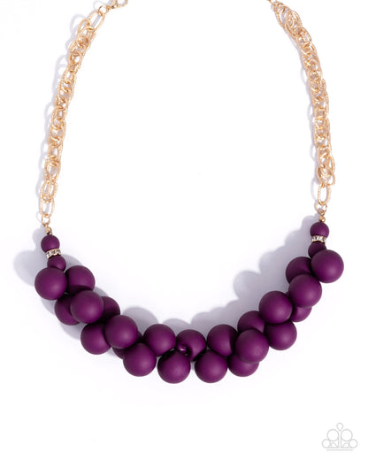 Clustered Court - purple - Paparazzi necklace