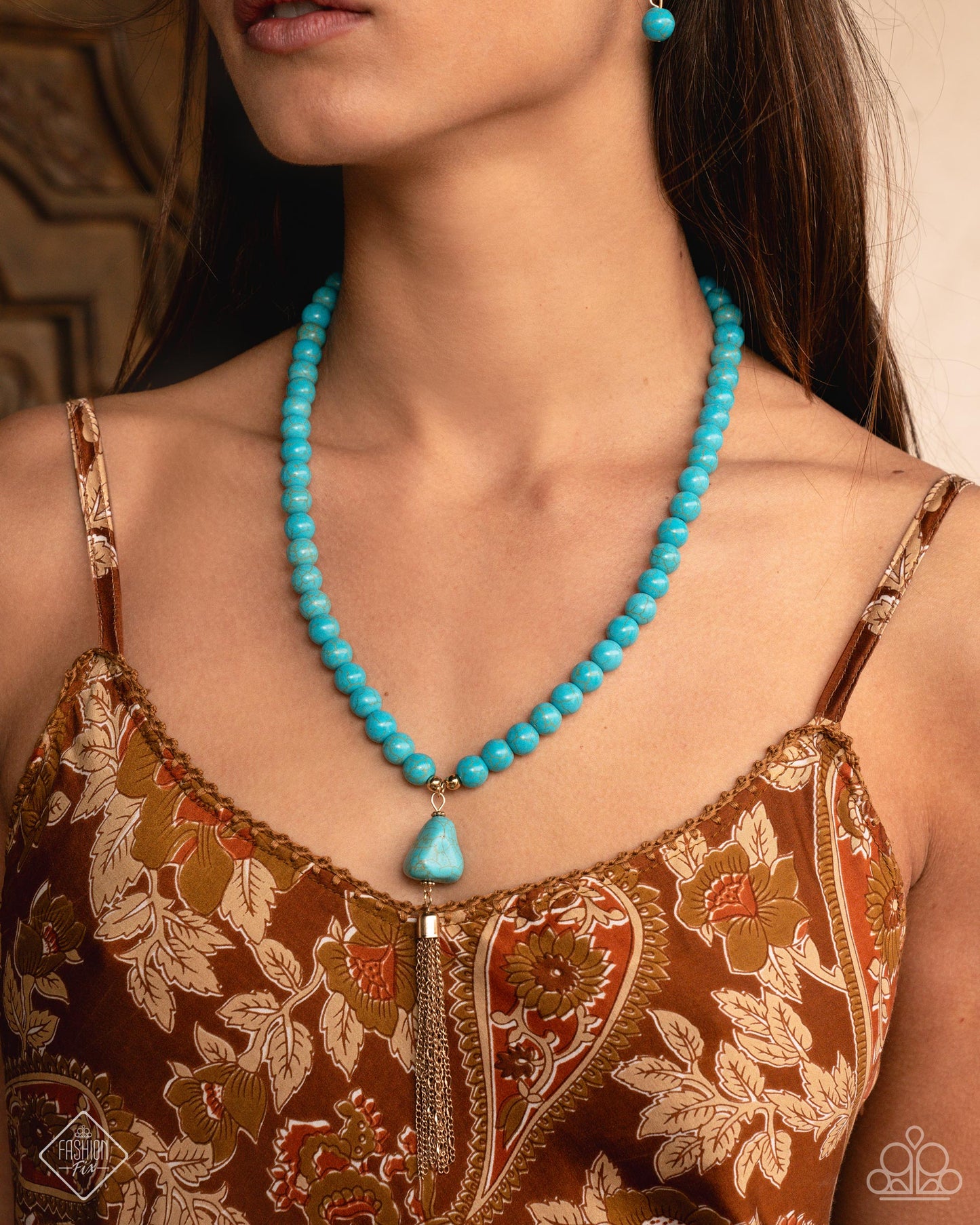 Coachella Chic - blue - Paparazzi necklace