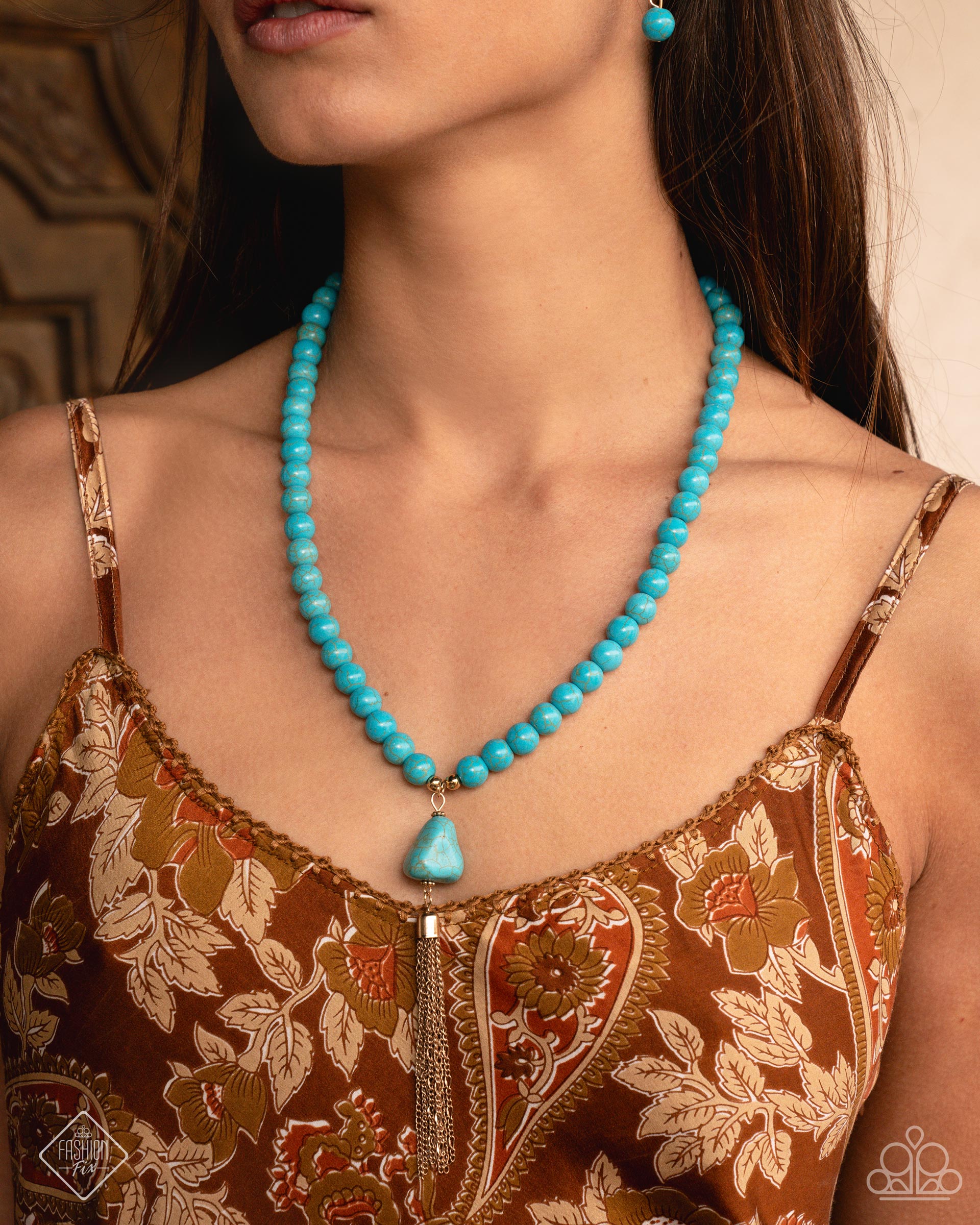Coachella Chic - blue - Paparazzi necklace