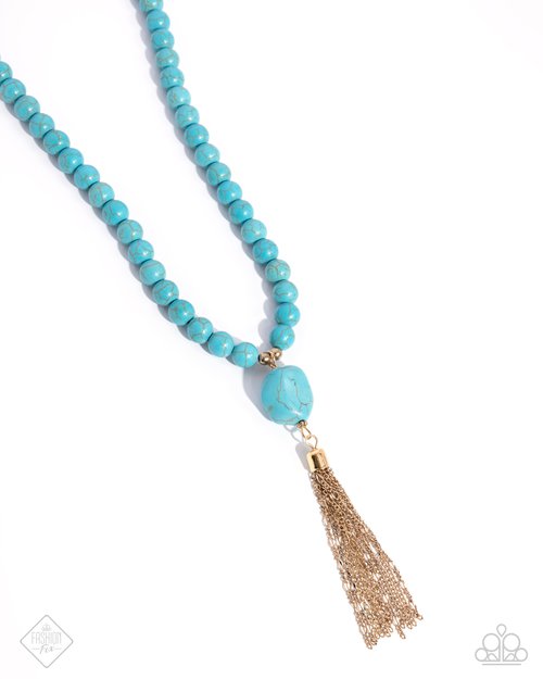Coachella Chic - blue - Paparazzi necklace