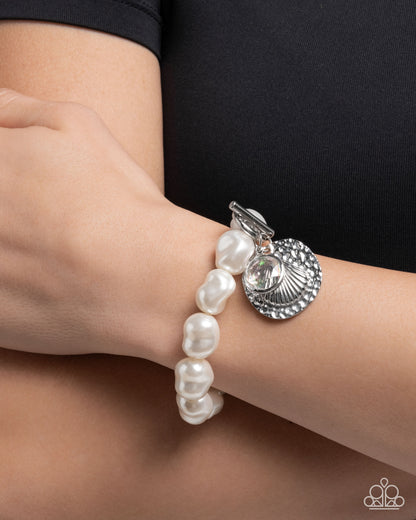 Coastal Cadenza - white - Paparazzi bracelet