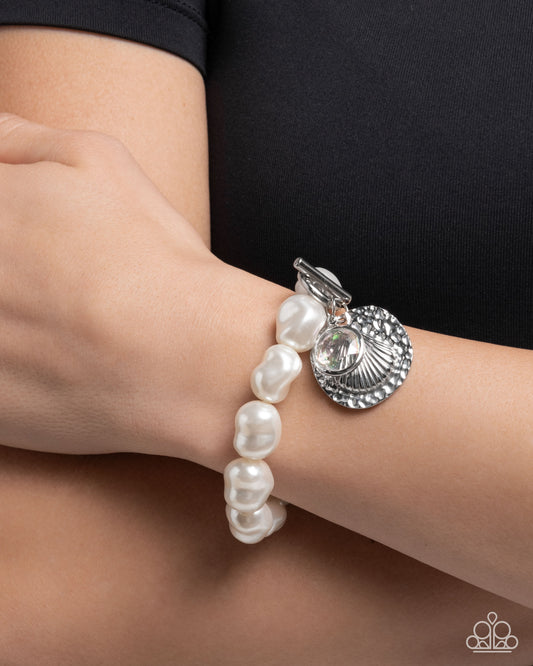 Coastal Cadenza - white - Paparazzi bracelet