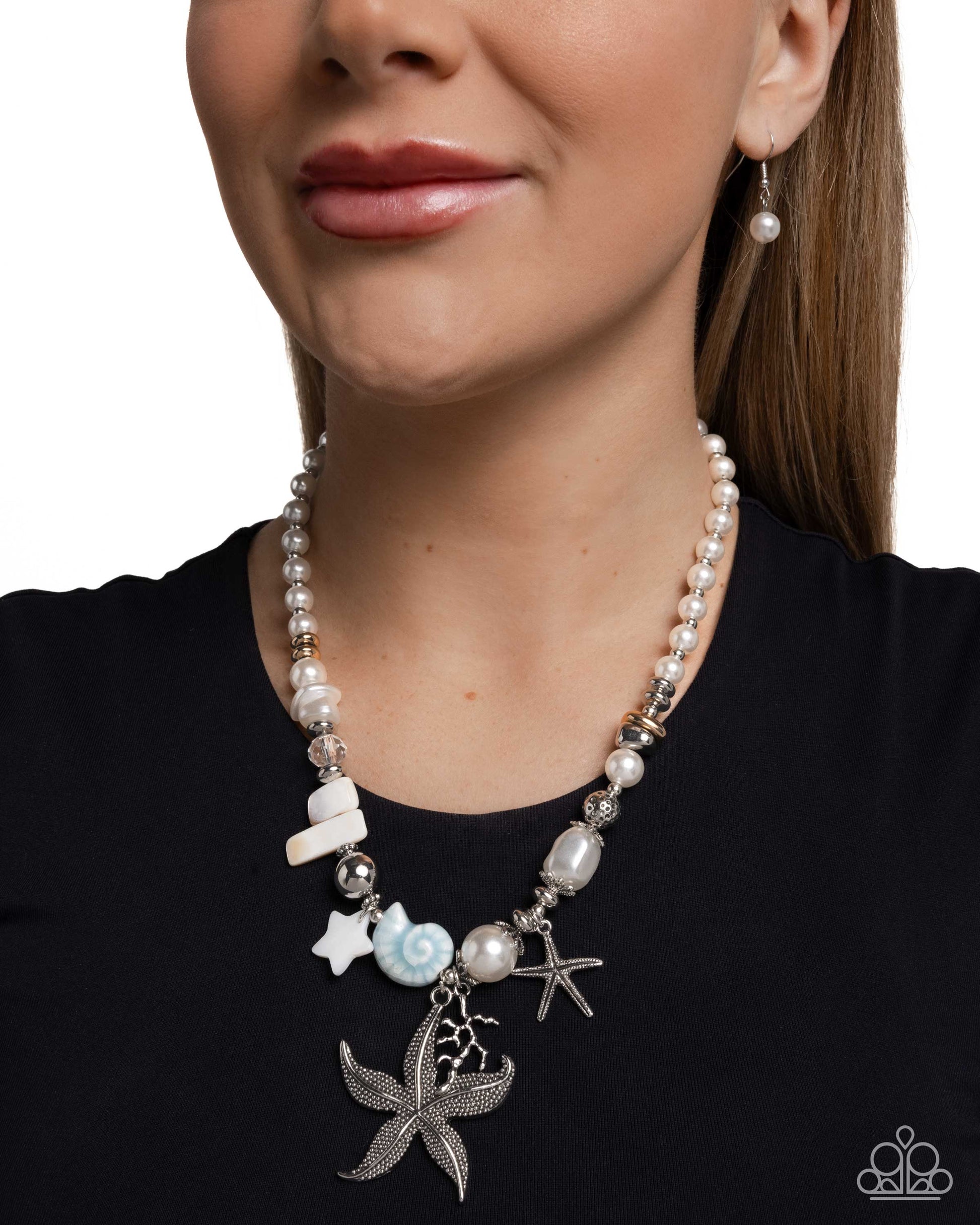 Coastal Cameo - blue - Paparazzi necklace