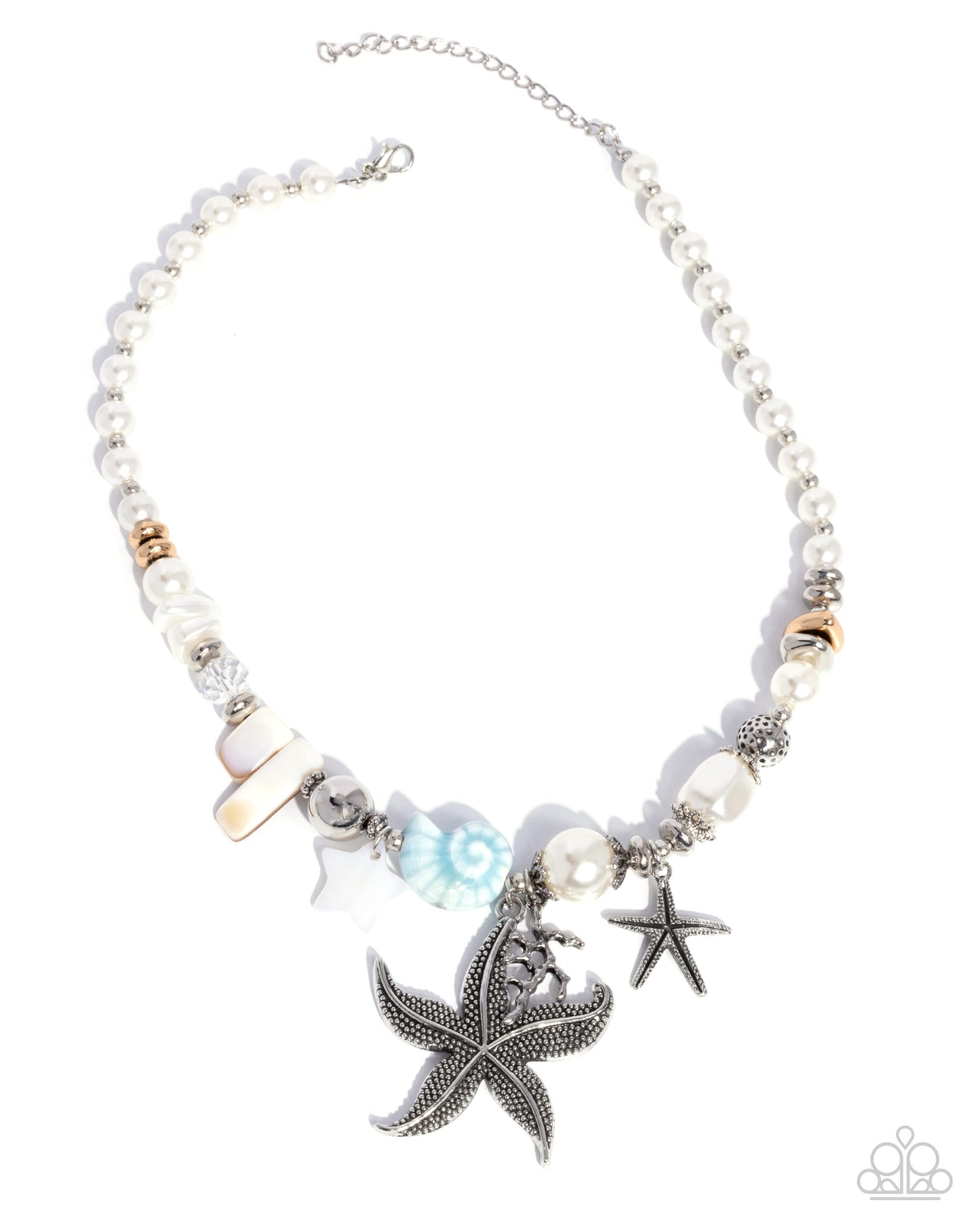 Coastal Cameo - blue - Paparazzi necklace