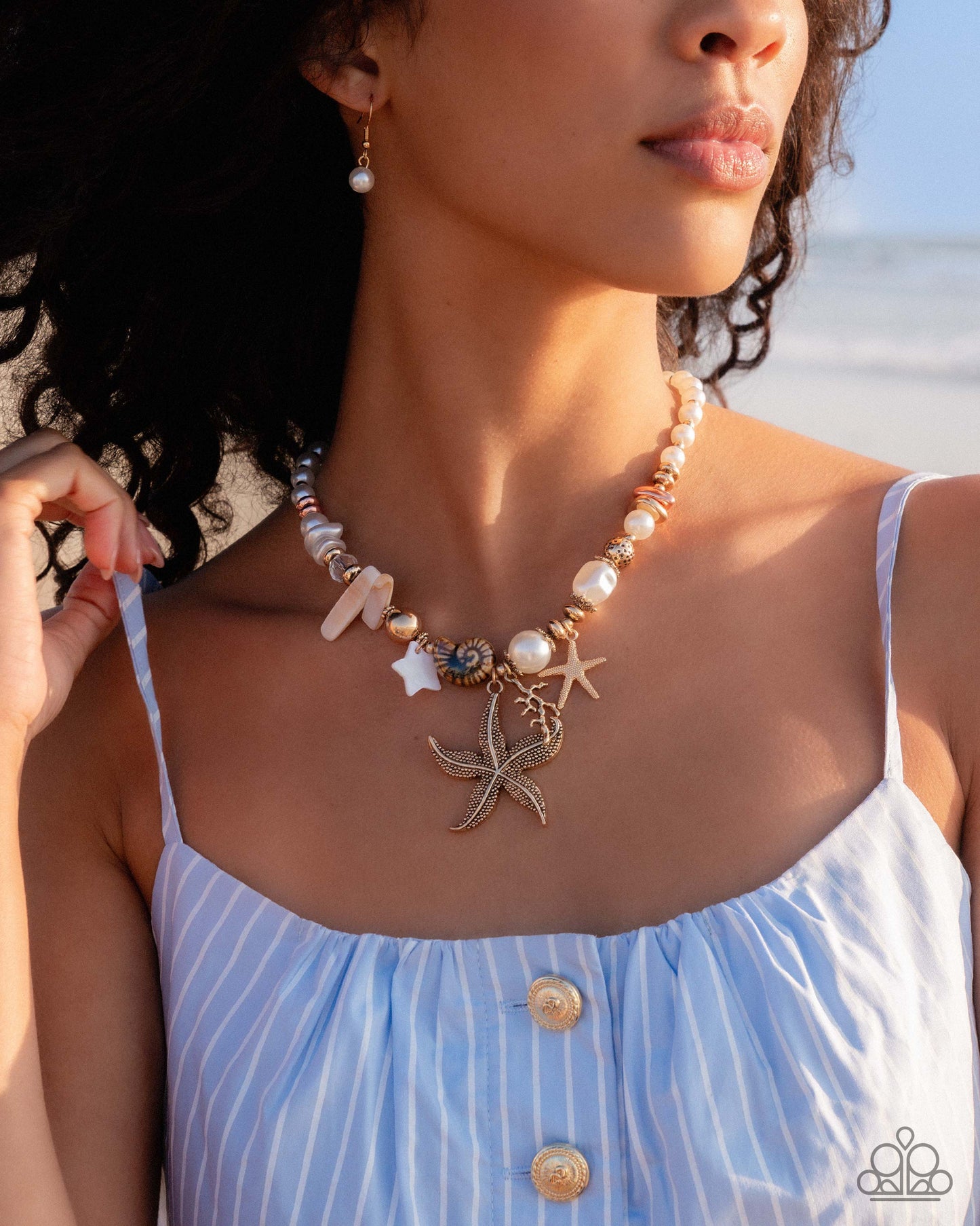 Coastal Cameo - multi - Paparazzi necklace