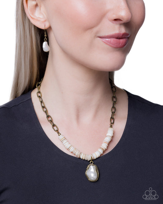 Coastal Cause - brass - Paparazzi necklace