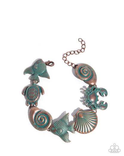 Coastal Cay - copper - Paparazzi bracelet