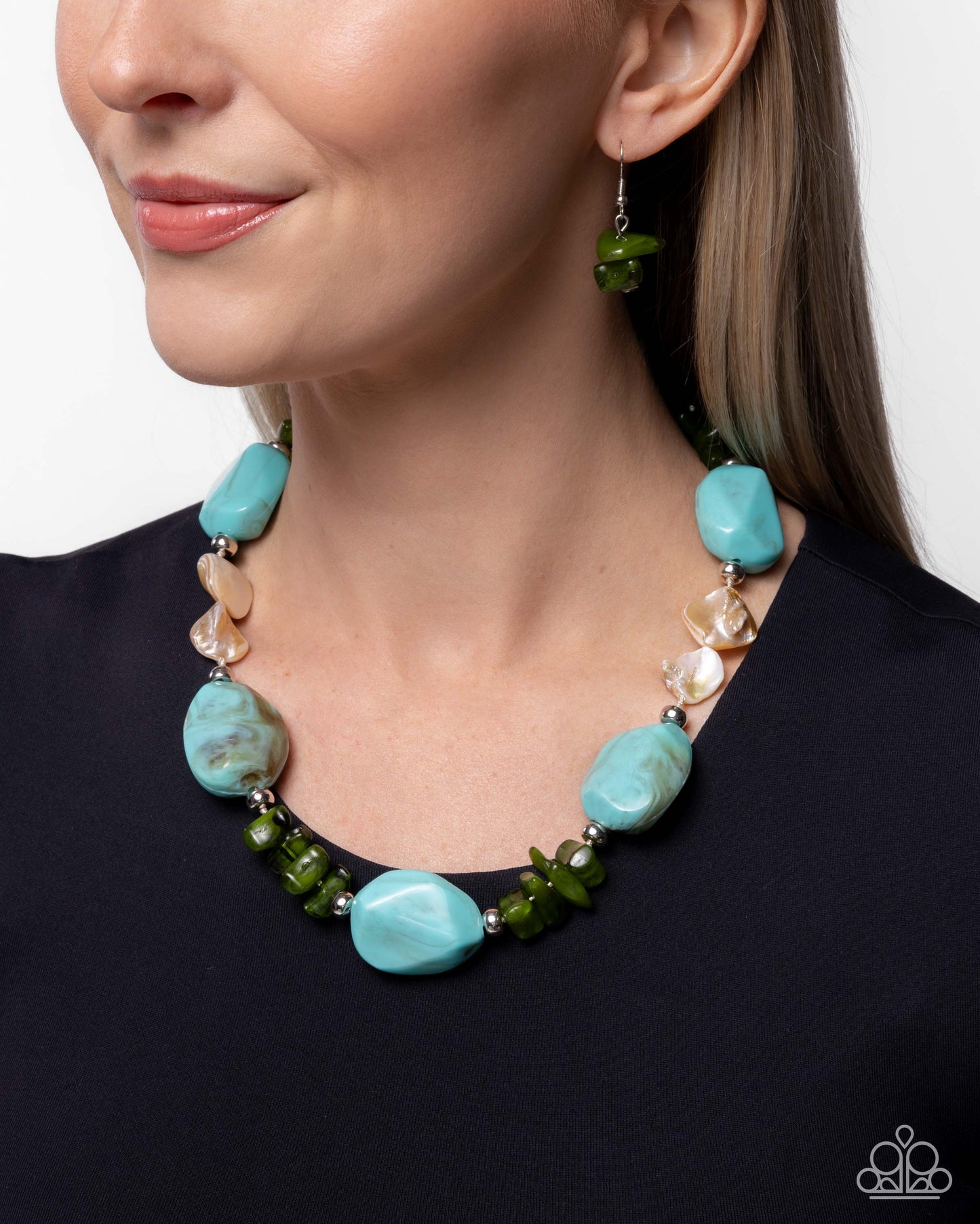Coastal Cha Cha - blue - Paparazzi necklace