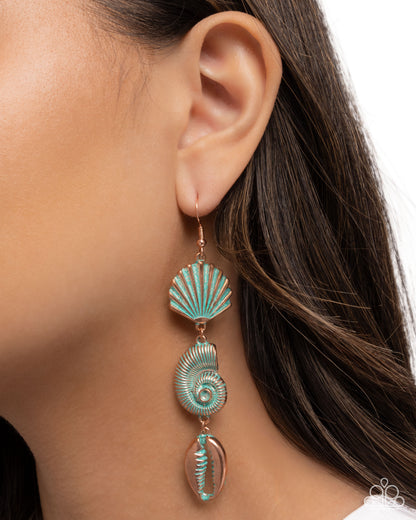 Coastal Charisma - copper - Paparazzi earrings