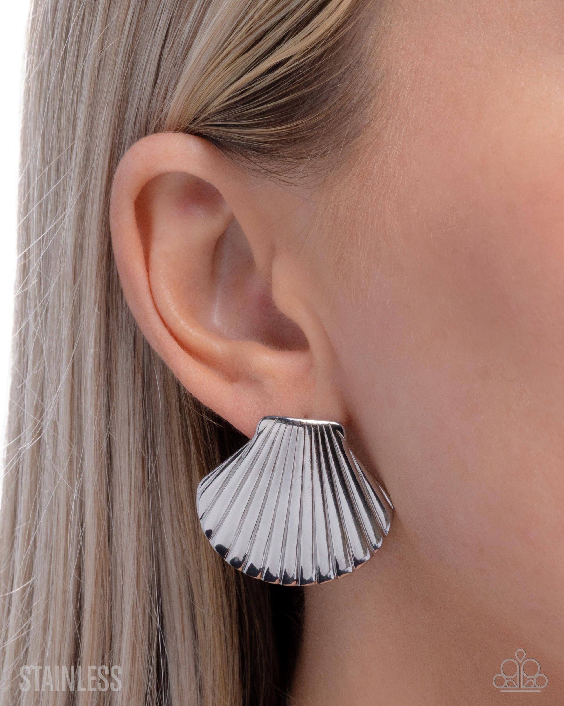 Coastal Clique - silver - Paparazzi earrings