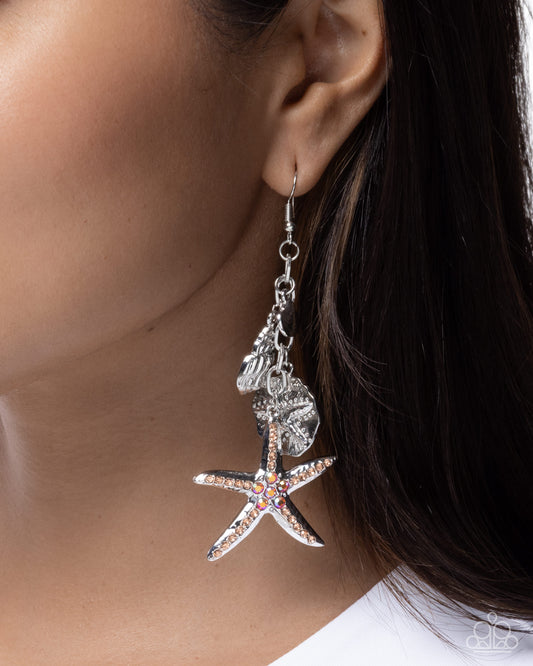 Coastal Community - orange - Paparazzi earrings