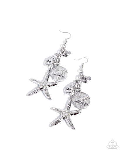Coastal Community - white - Paparazzi earrings