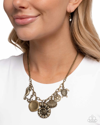 Coastal Composure - brass - Paparazzi necklace