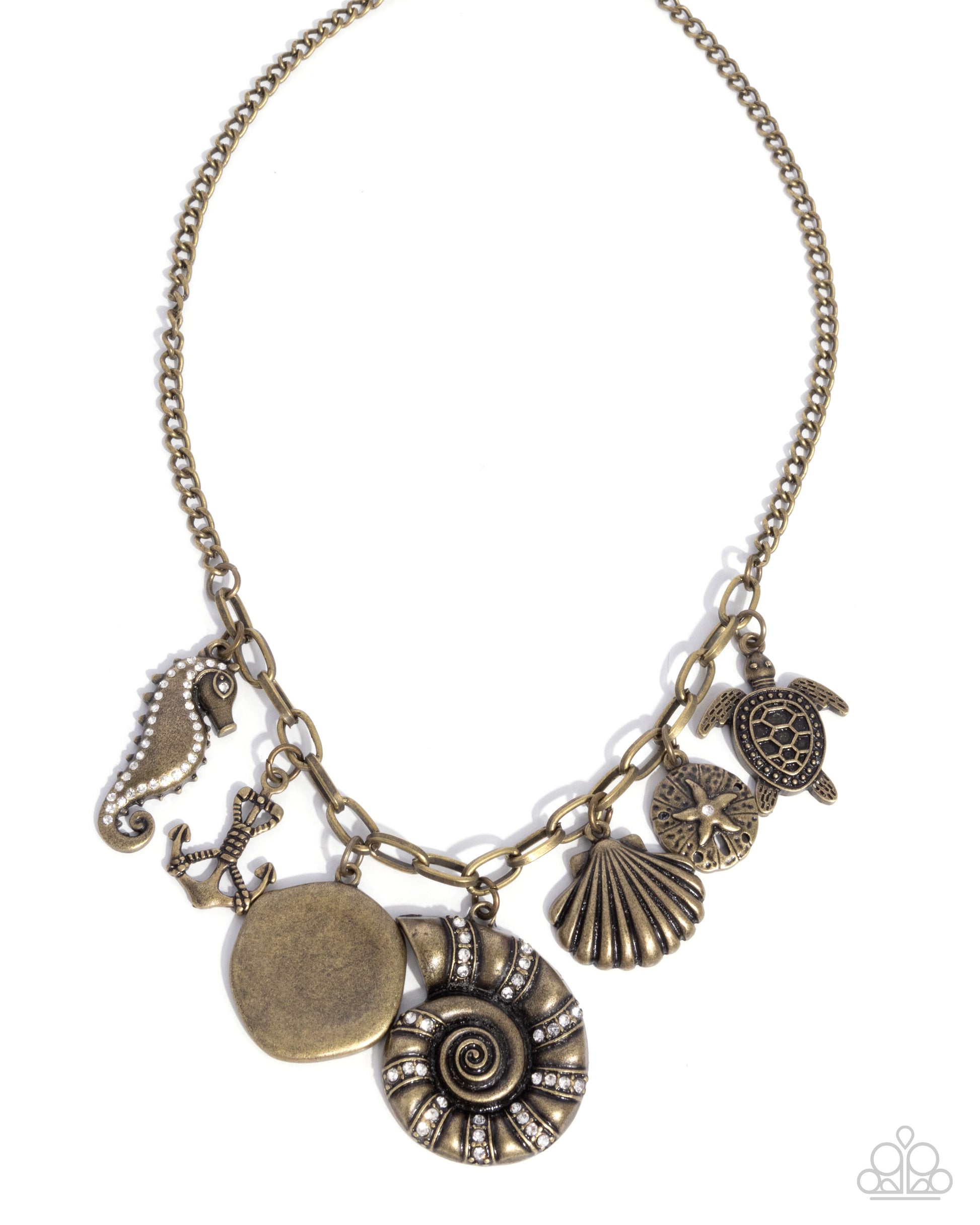 Coastal Composure - brass - Paparazzi necklace