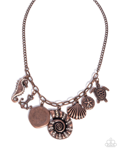 Coastal Composure - copper - Paparazzi necklace